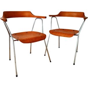 Pair of vintage chairs 4455 by Niko Kralj by Stol Kamnik 1955