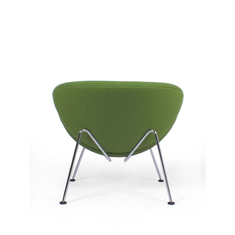 Vintage armchair Green Orange Slice F437 by Pierre Paulin 1960