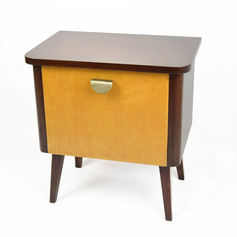 Vintage mahogany bedside table 1960s 