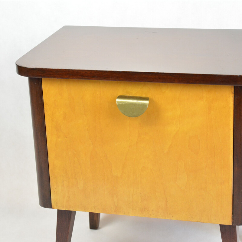 Vintage mahogany bedside table 1960s 