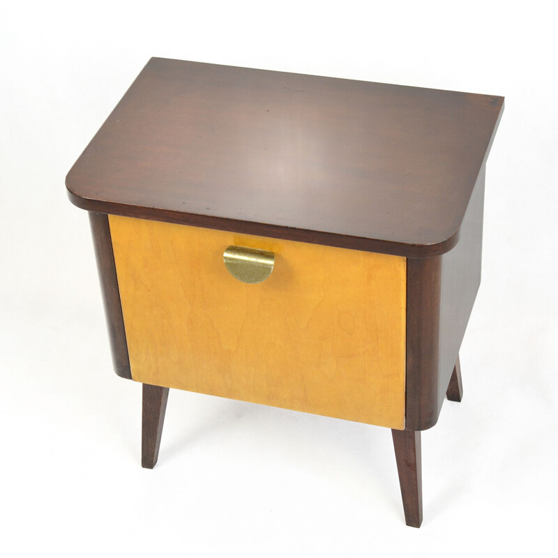 Vintage mahogany bedside table 1960s 