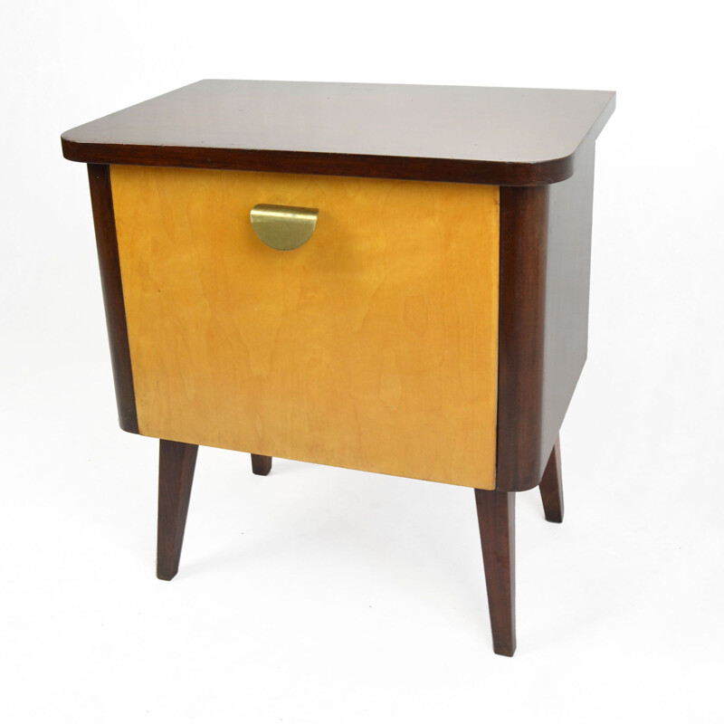 Vintage mahogany bedside table 1960s 