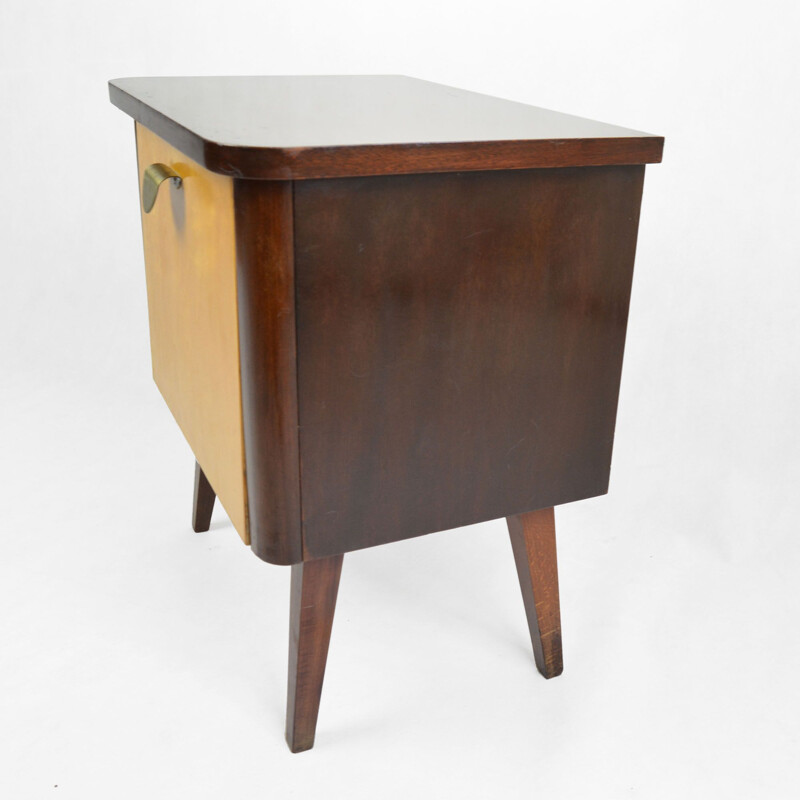 Vintage mahogany bedside table 1960s 