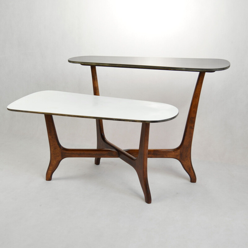 Table d'appoint vintage en teck d’Allemagne 1960 