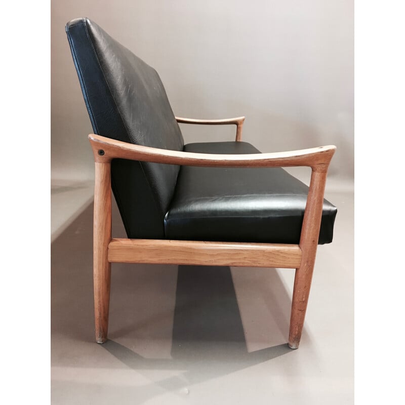 Ensemble canapé et fauteuils vintage Fritz Hansen design scandinave 1950