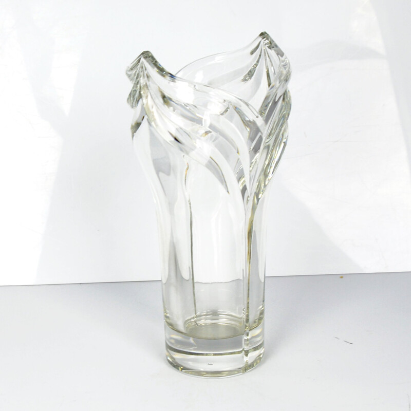 Vase vintage en cristal Baccarat , France 1970