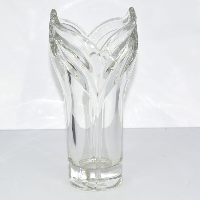 Vase vintage en cristal Baccarat , France 1970