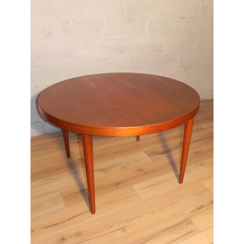 Vintage extendable dining table in teak, Kai KRISTIANSEN - 1960s