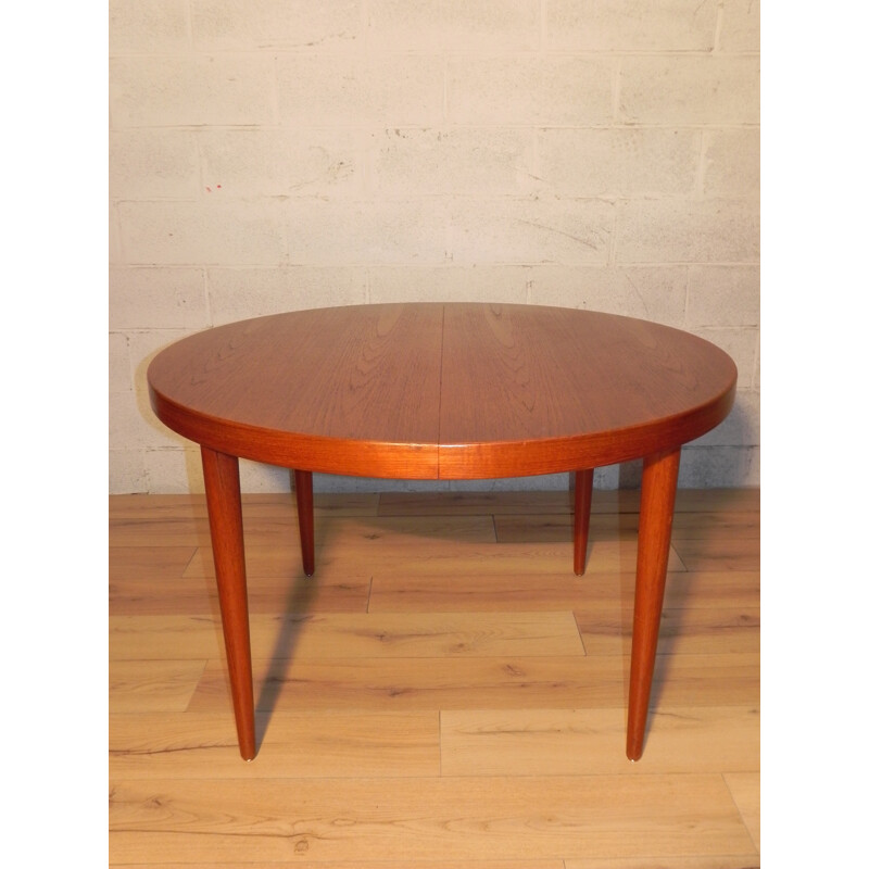 Vintage extendable dining table in teak, Kai KRISTIANSEN - 1960s