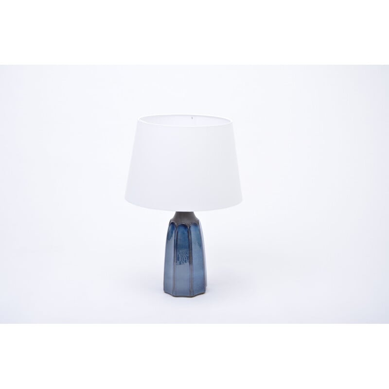 Grande lampe de table en grès bleu 1042 par Einar Johansen pour