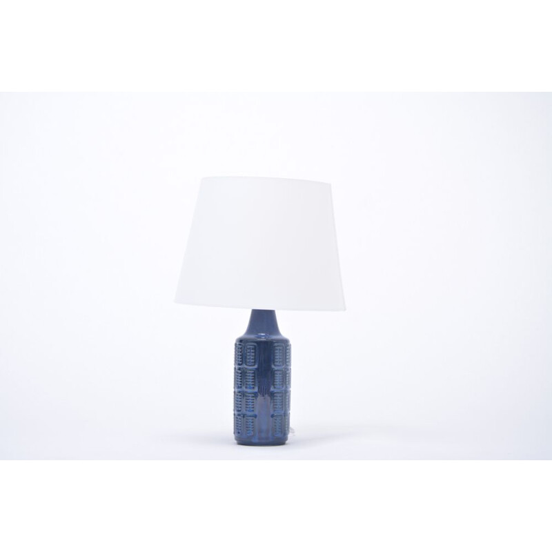 Pair of 2 blue vintage stoneware table lamps by Einar Johansen for Søholm, 1960s