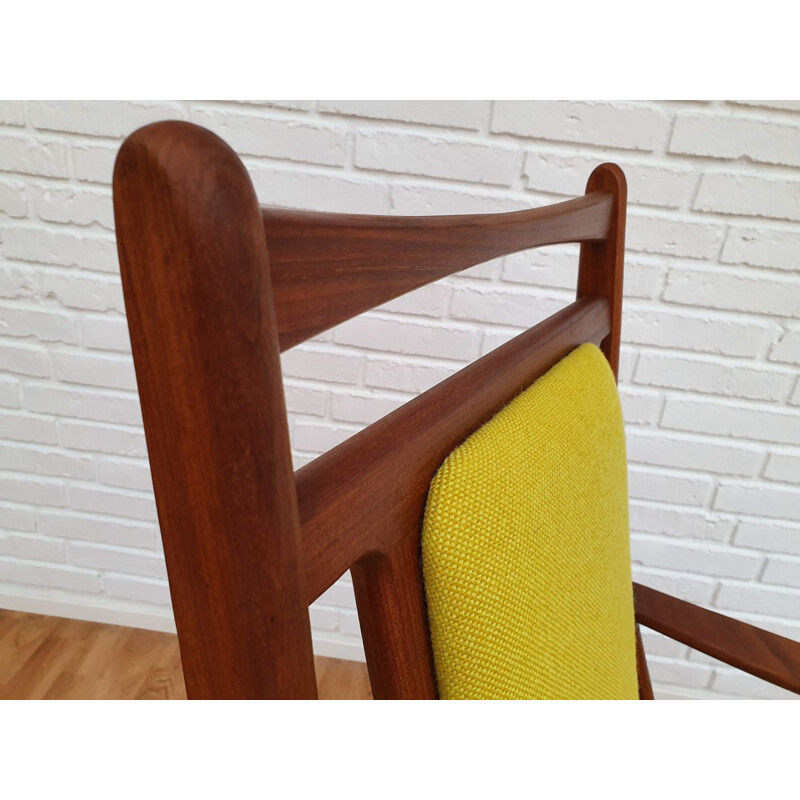 Vintage rocking-chair in solid teak wood, KVADRATl, 1960s