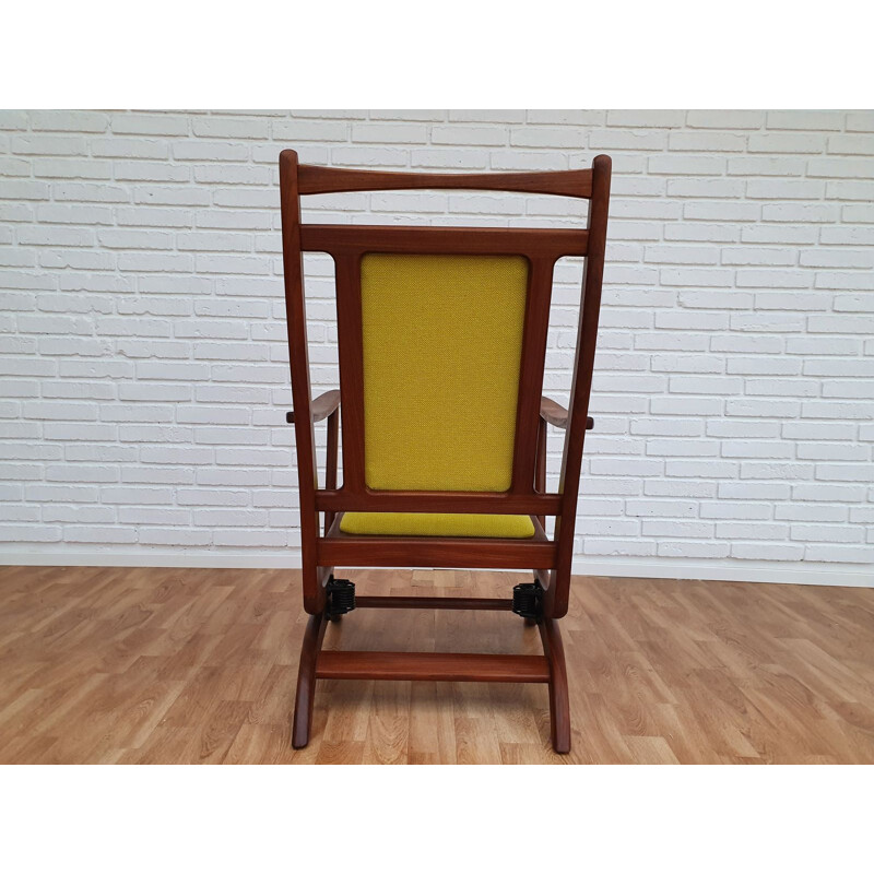 Vintage rocking-chair in solid teak wood, KVADRATl, 1960s