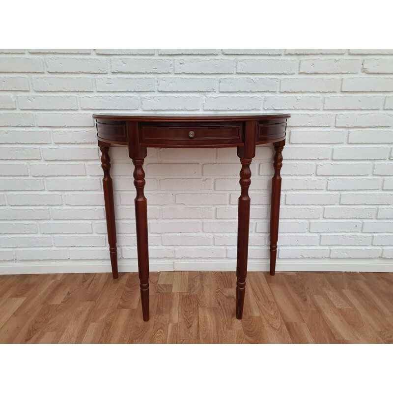 Vintage side table with drawer in mahogany, Denmark 1980