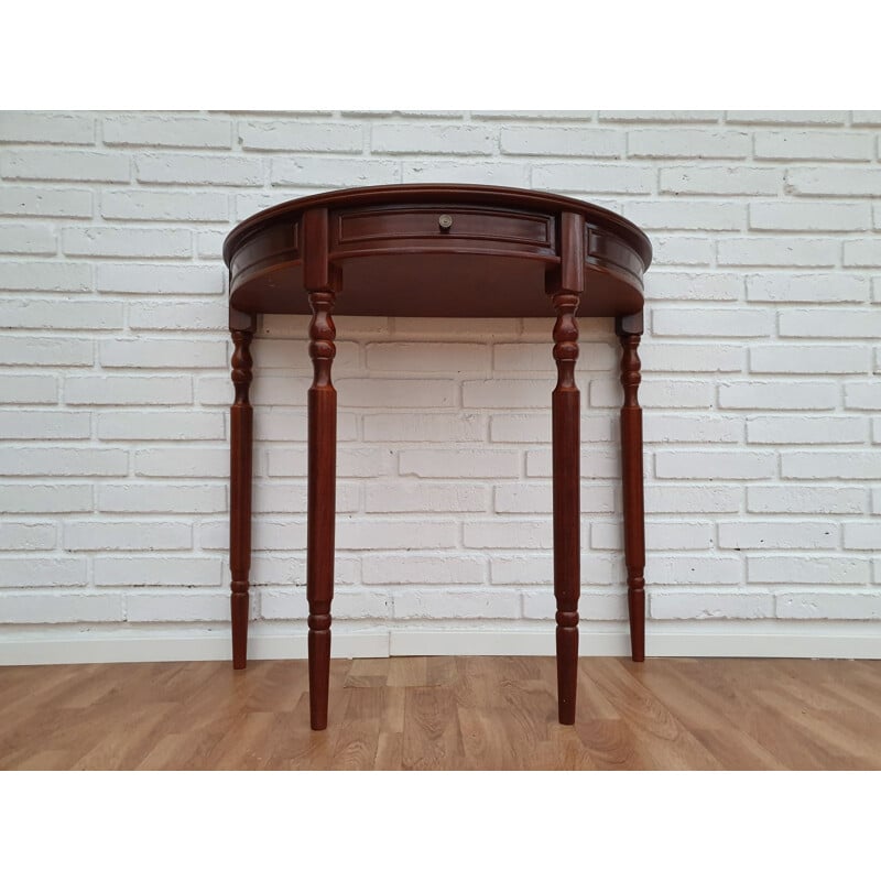 Vintage side table with drawer in mahogany, Denmark 1980