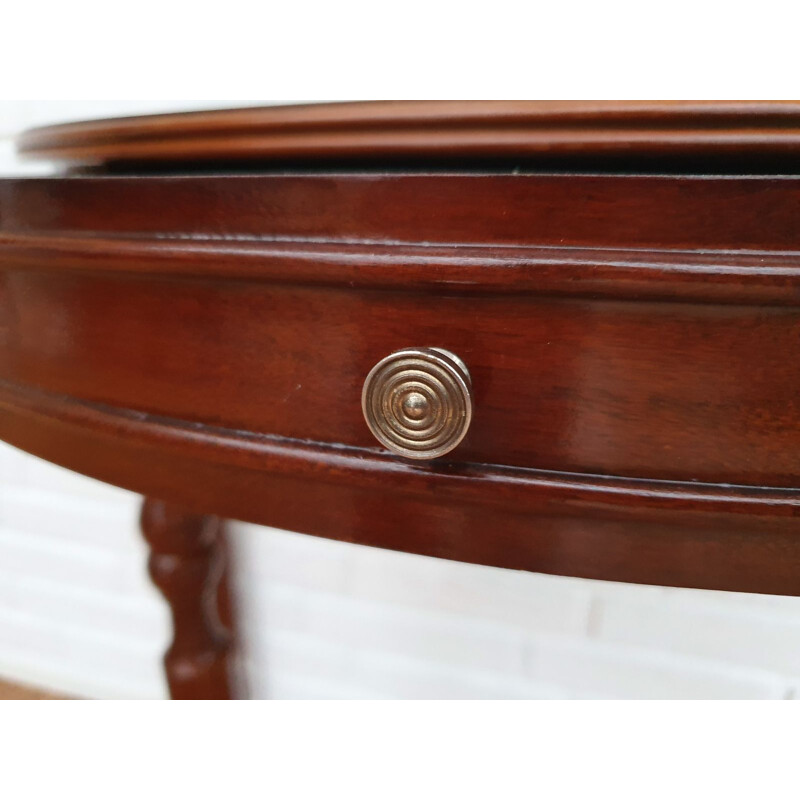 Vintage side table with drawer in mahogany, Denmark 1980