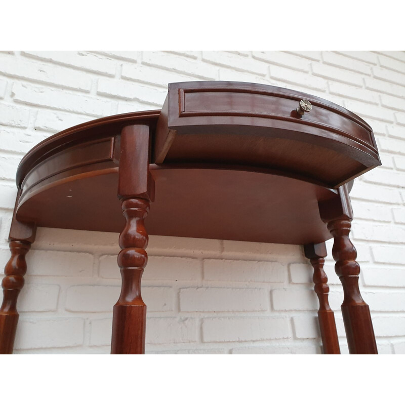 Vintage side table with drawer in mahogany, Denmark 1980