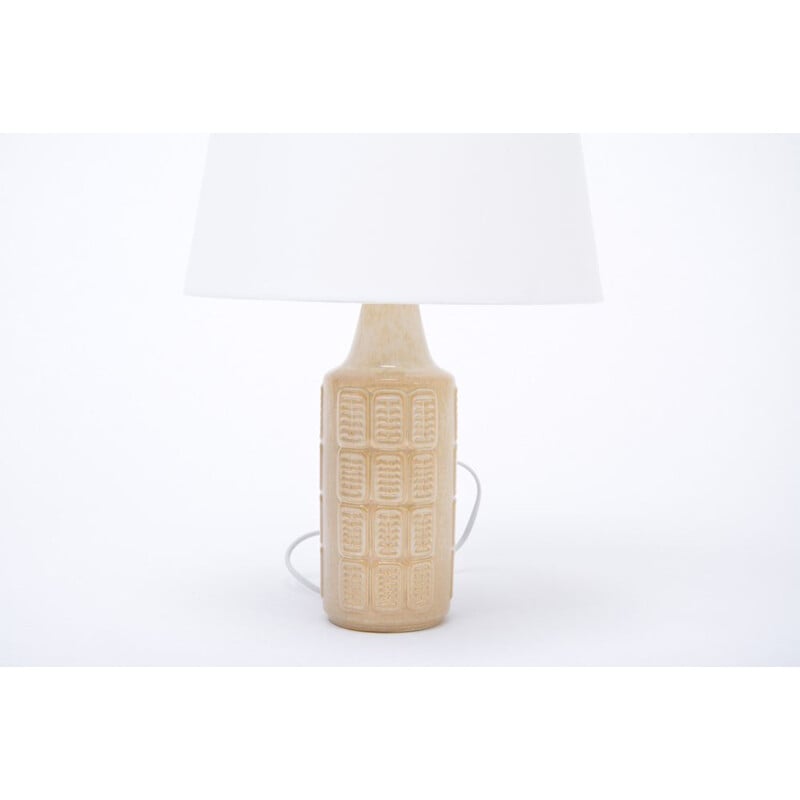 Pair of 2 beige stoneware vintage table lamps by Einar Johansen for Søholm, 1960s