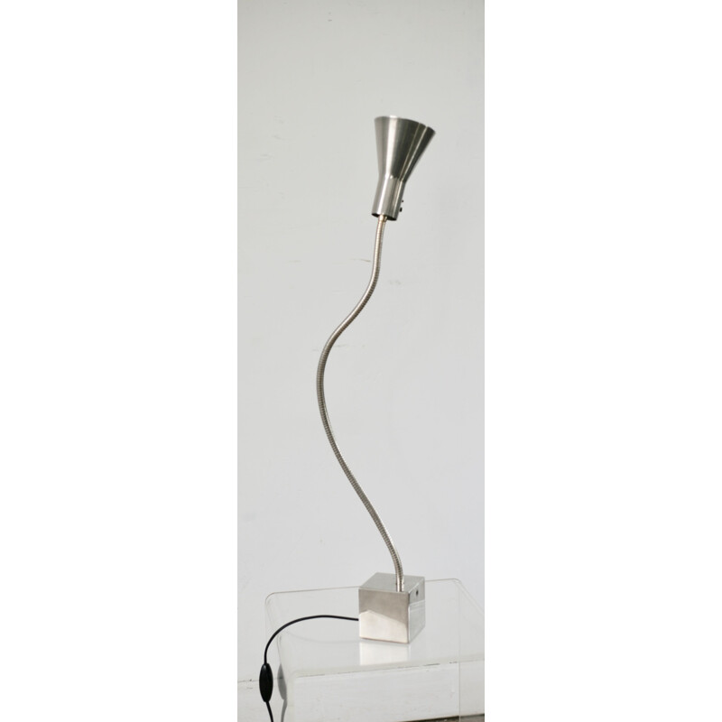 Lámpara de escritorio vintage de acero, 1970