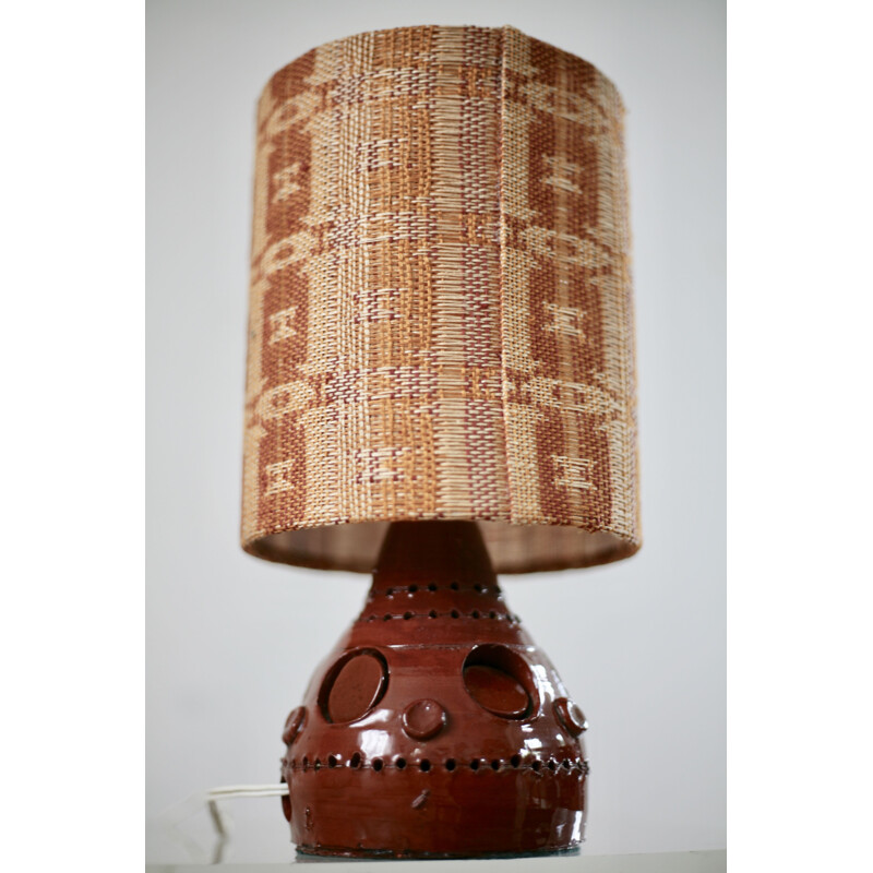 Vintage lamp by Georges Pelletier, ceramics, 1960