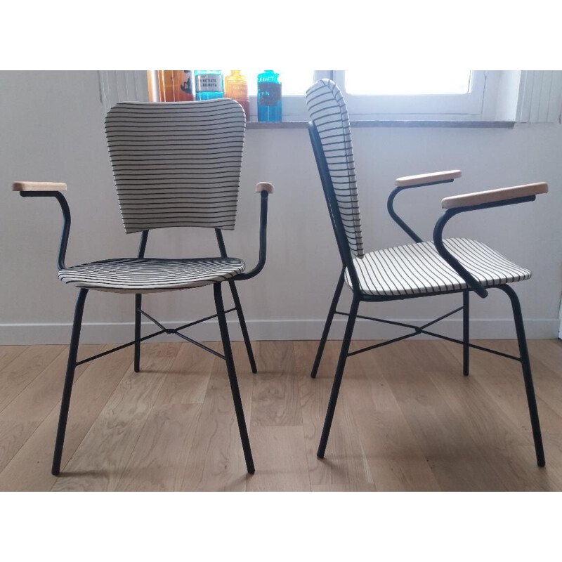 Pair of 2 vintage arm chairs, 1950s