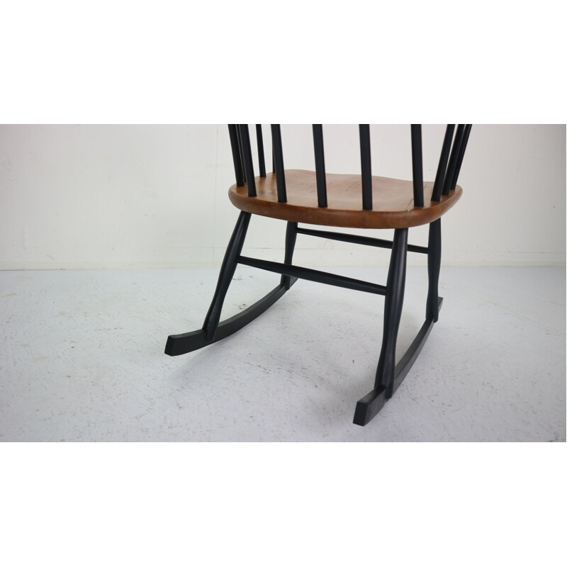  Vintage grandessa’ wooden rocking chair by Lena Larsson for Nesto, 1960