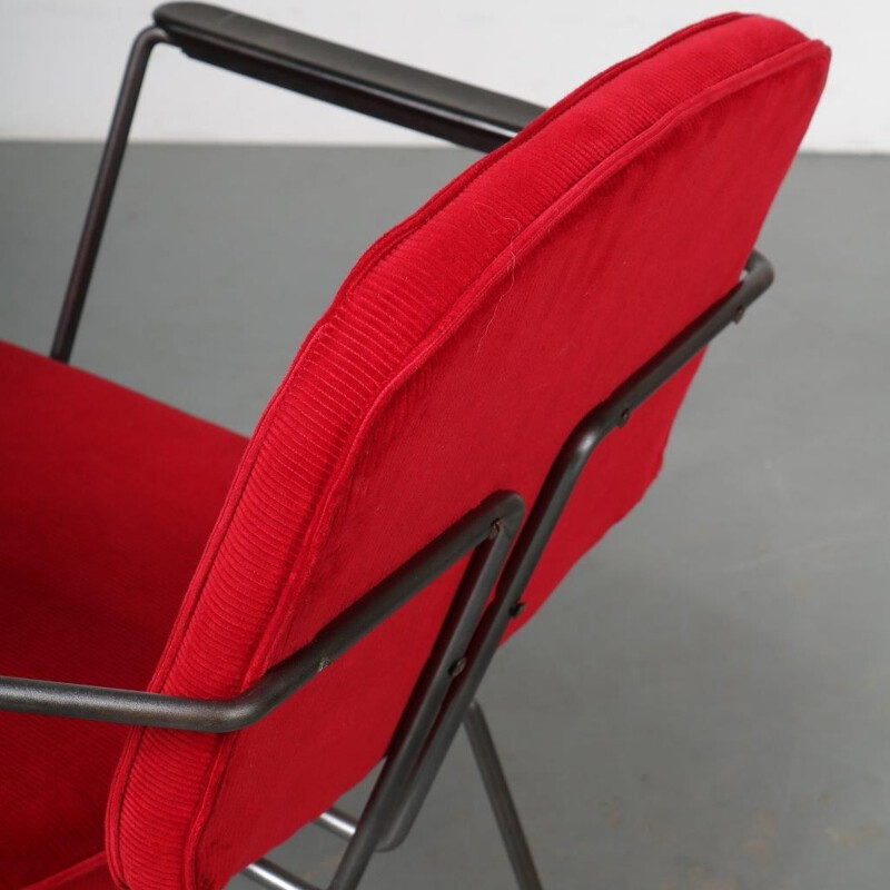 Chaise minimaliste vintage néerlandais par Rudolf Wolf, fabriqué par Elsrijk 1950