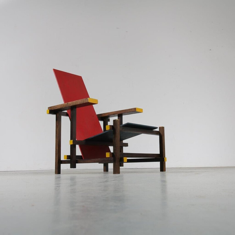 Chaise Rietveld fabriquée aux Pays-Bas 1970