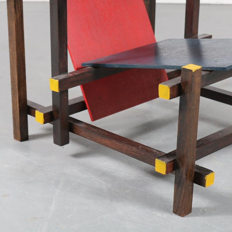 Chaise Rietveld fabriquée aux Pays-Bas 1970