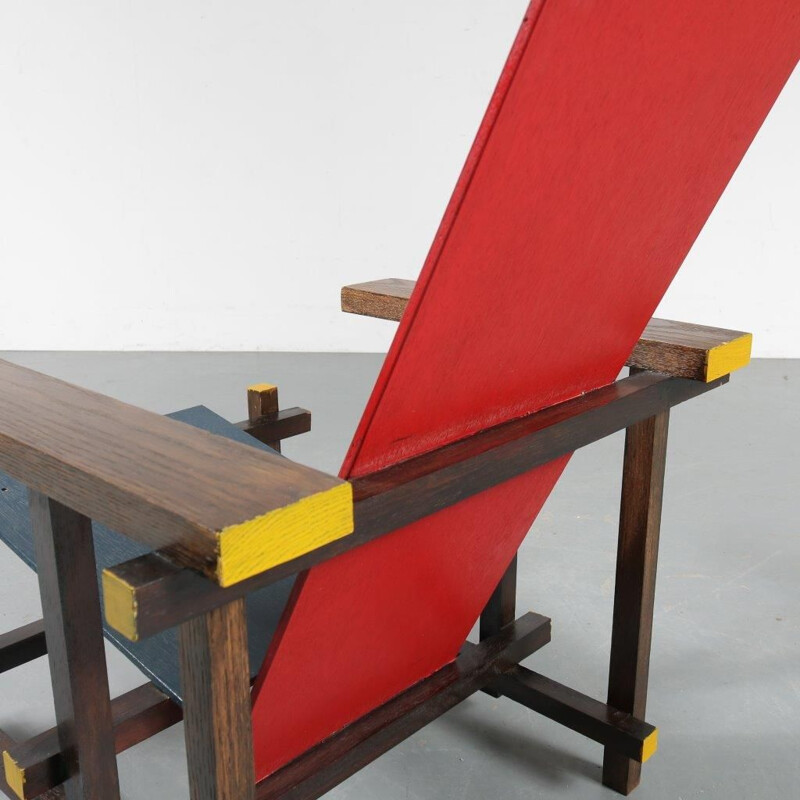 Chaise Rietveld fabriquée aux Pays-Bas 1970