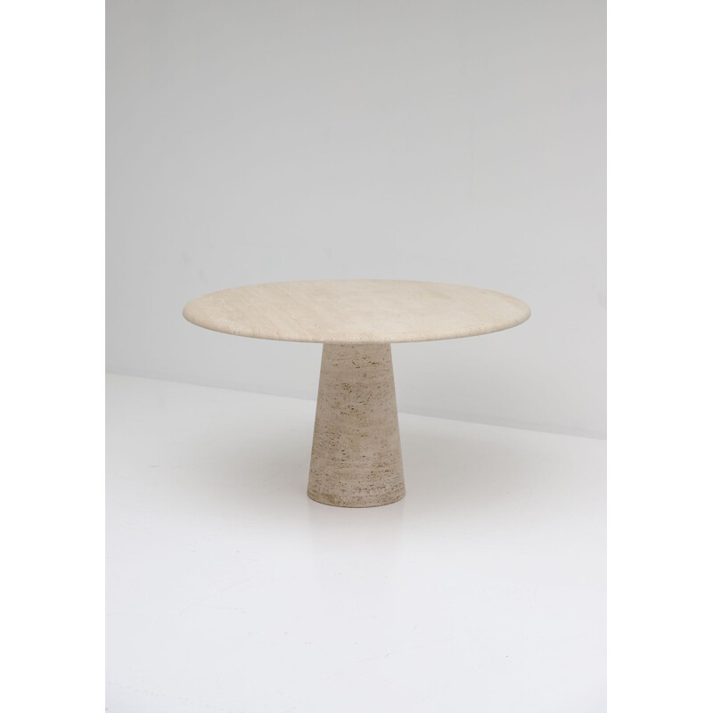 Vintage Up&Up travertine dining table 1970