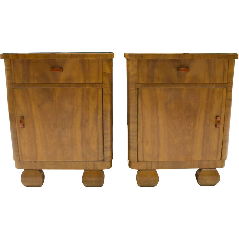 Pair of Art Deco Austrian Night Stands, 1930s