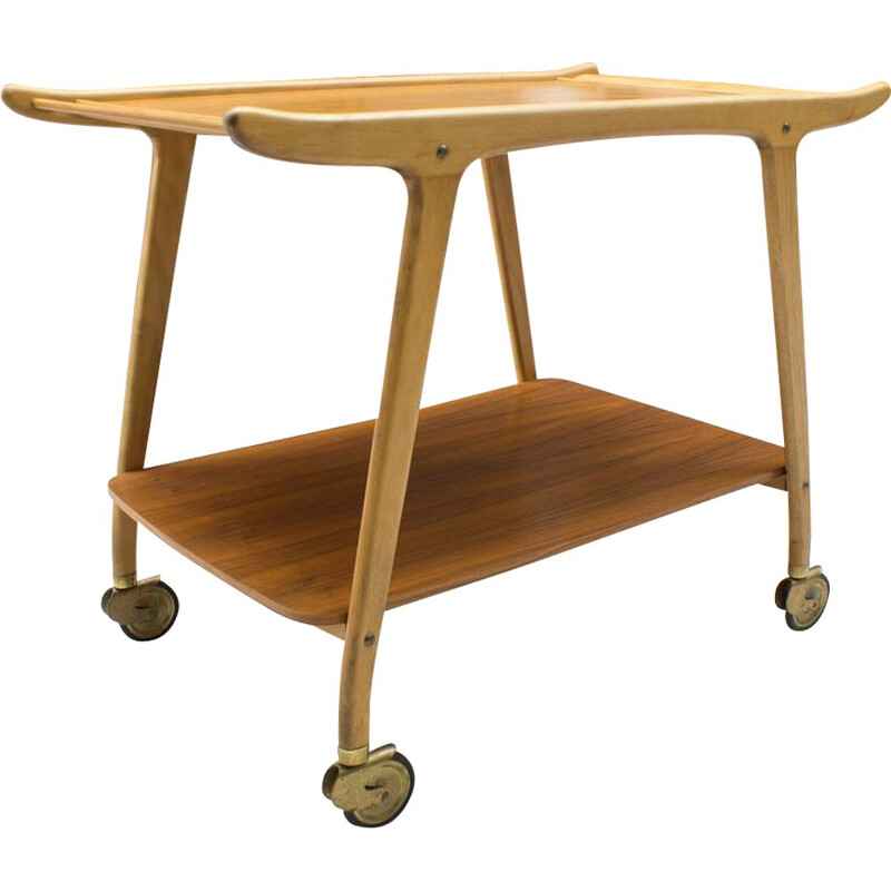 Vintage Scandinavian Trolley in wood, 1960s