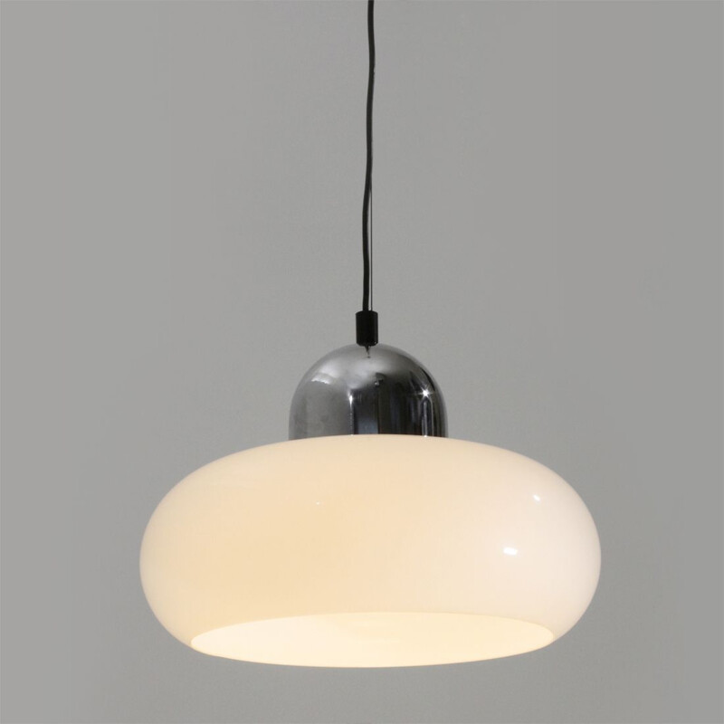 Vintage Italiaanse chromen hanglamp, 1970