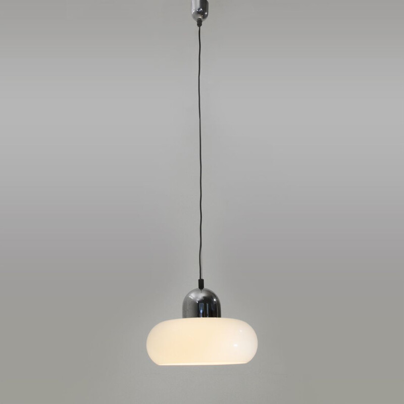 Vintage Italiaanse chromen hanglamp, 1970