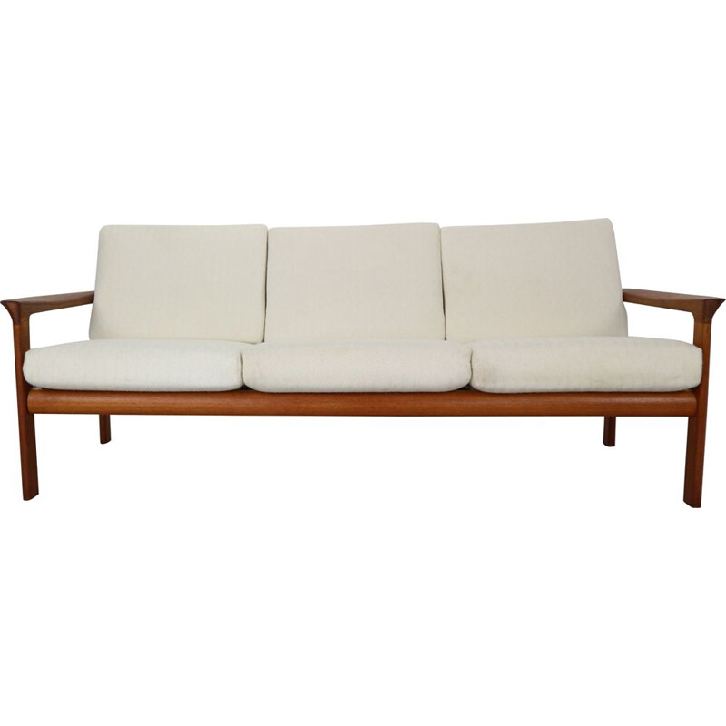 Vintage Danish Teak 3-Seat Sofa by Sven Ellekaer for Komfort, Denmark , 1960s