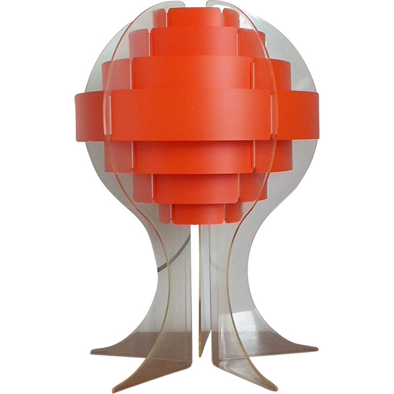 Lampe de table vintage conçue par Preben Jacobsen et Flemming Brylle, 1970