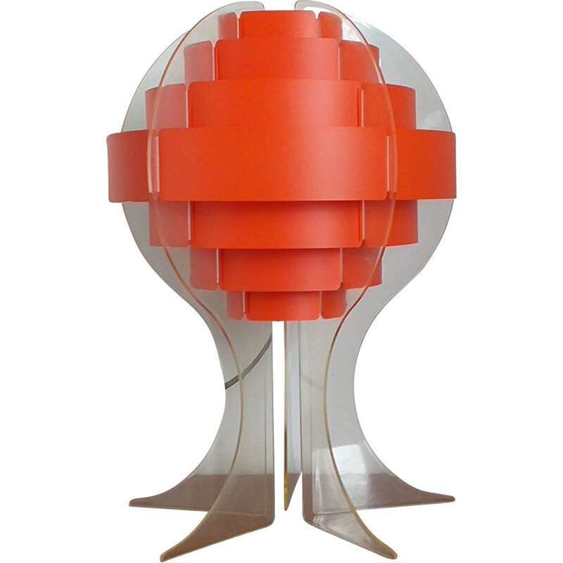 Vintage table lamp designed by Preben Jacobsen & Flemming Brylle, 1970s