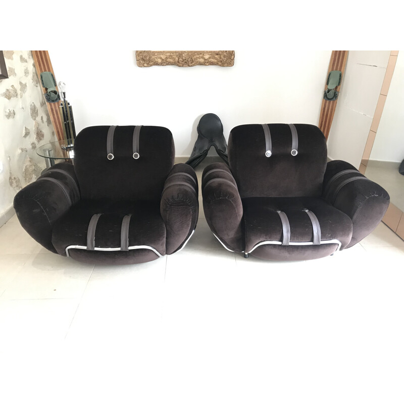 Vintage Pair of armchairs by Gianfranco Frattini for Padova 1960