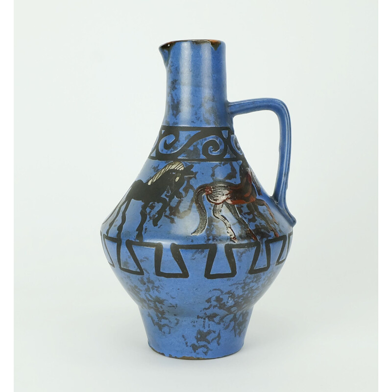 Vase et bol vintage à décors Pergamon par Hanns Welling pour Ceramano 1950 1960