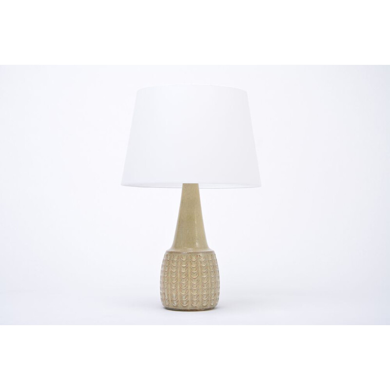 Danish beige stoneware vintage lamp by Soholm, 1960s