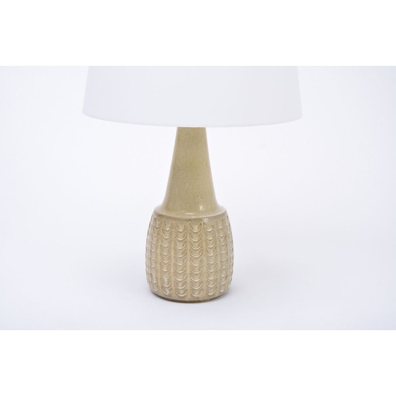 Danish beige stoneware vintage lamp by Soholm, 1960s