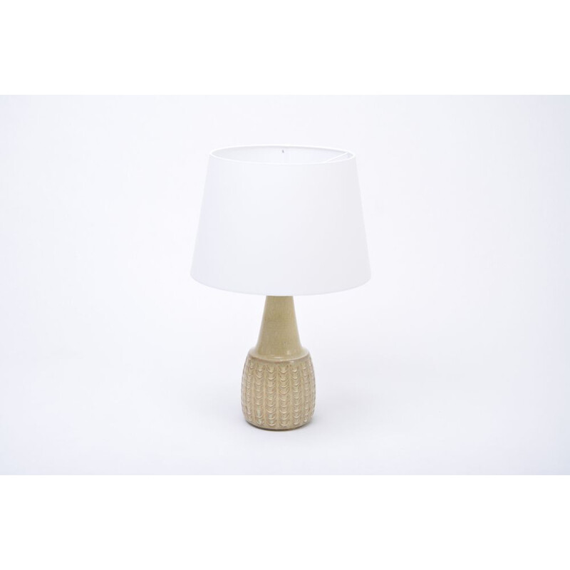 Danish beige stoneware vintage lamp by Soholm, 1960s