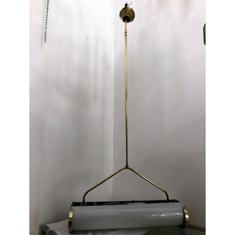 Brass vintage pendent light, model Bolide, 1960s