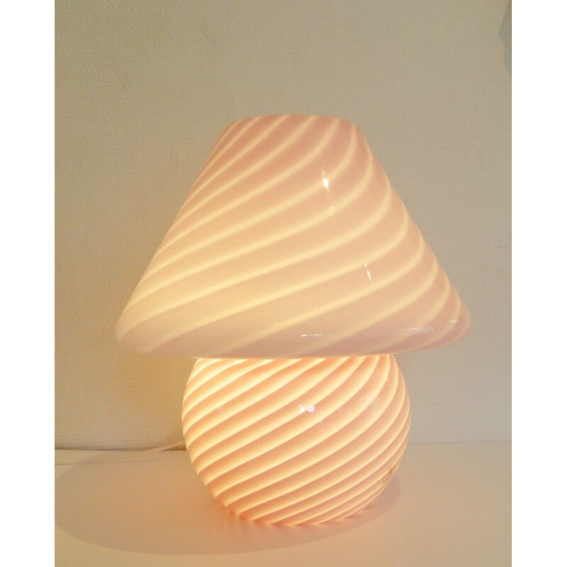 Vintage mushroom lamp in Murano glass by Gambaro e Poggi, 1970s