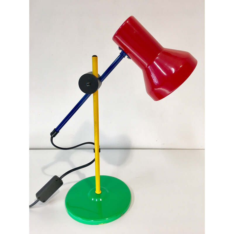 Multicolored modular vintage lamp, 1980s