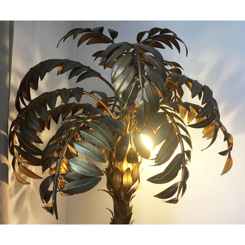 Vintage palm lamp XXl in brass by Hans Kogl, 1970s