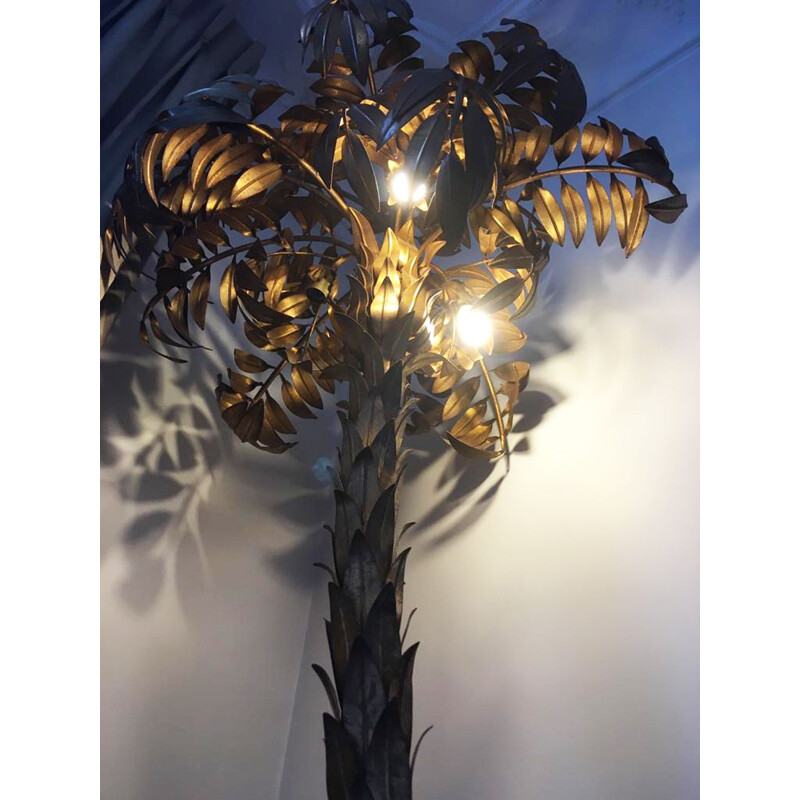 Vintage palm lamp XXl in brass by Hans Kogl, 1970s