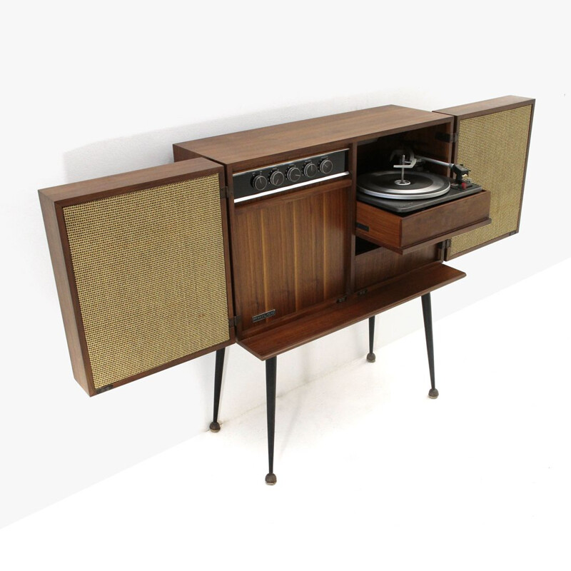 Vintage cabinet stereo record player by Philco, 1950s