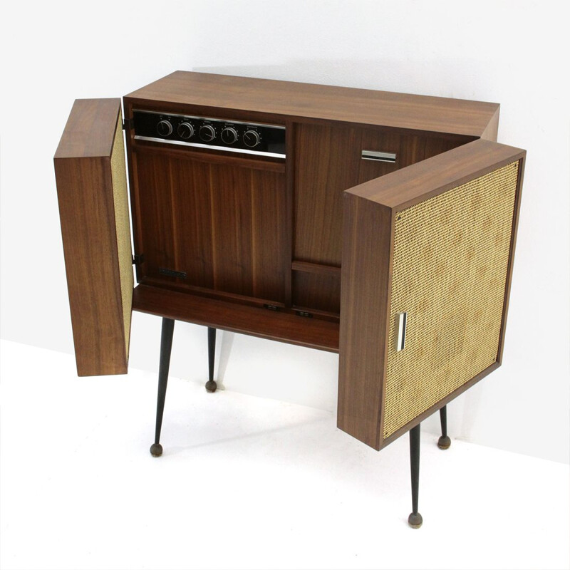 Vintage cabinet stereo record player by Philco, 1950s